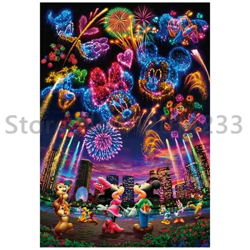 DIY 5D Diamond Painting Disney Fireworks Landscape Diamond Mosaic Embroidery Cross Stitch Kit Picture Of Rhinestone Wall Decor