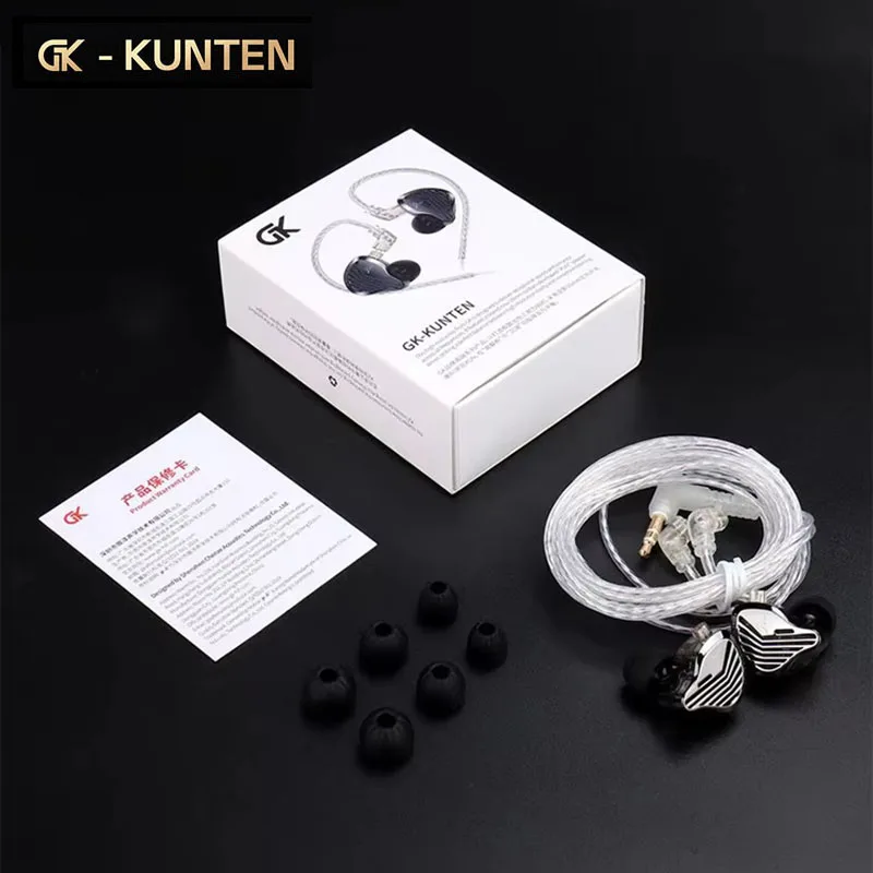 

Наушники-вкладыши GK-KUNTEN Innovative Kun Driver с мощными басами, Hi-Fi, спортивные, металлические, съемные, 2-контактные, совместимые с KZ Zenith EDX PRO