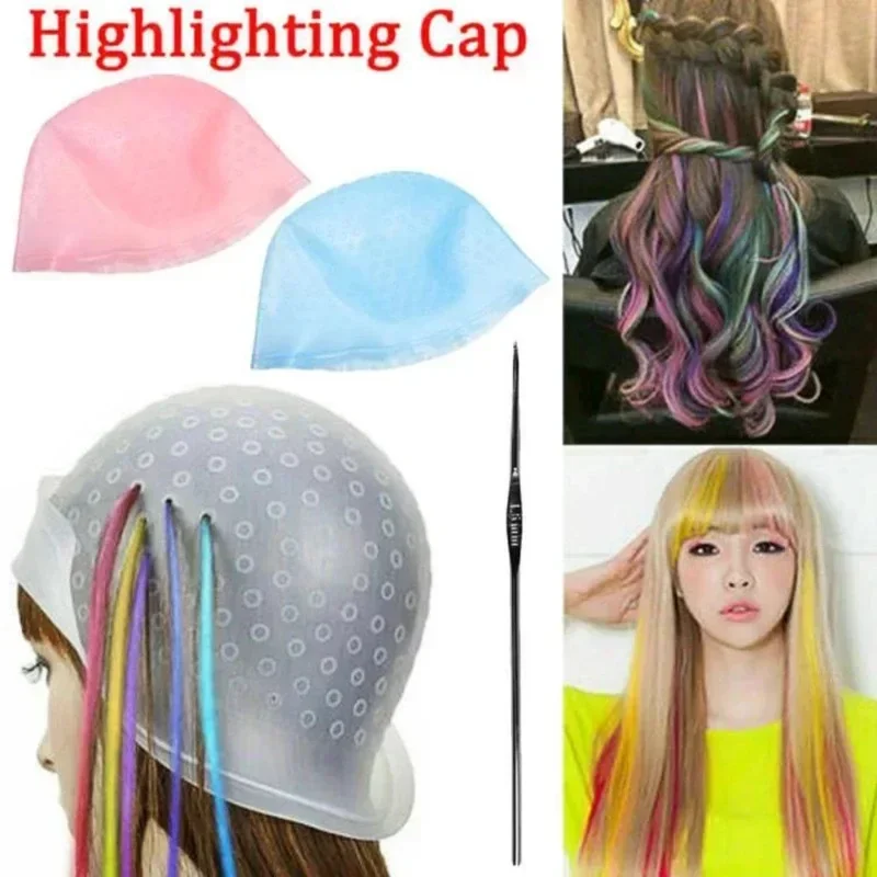 

Reusable Salon Hair Color Coloring Highlighting Dye Cap for Hair Extension Styling Tools Barber Beauty Hair Salon