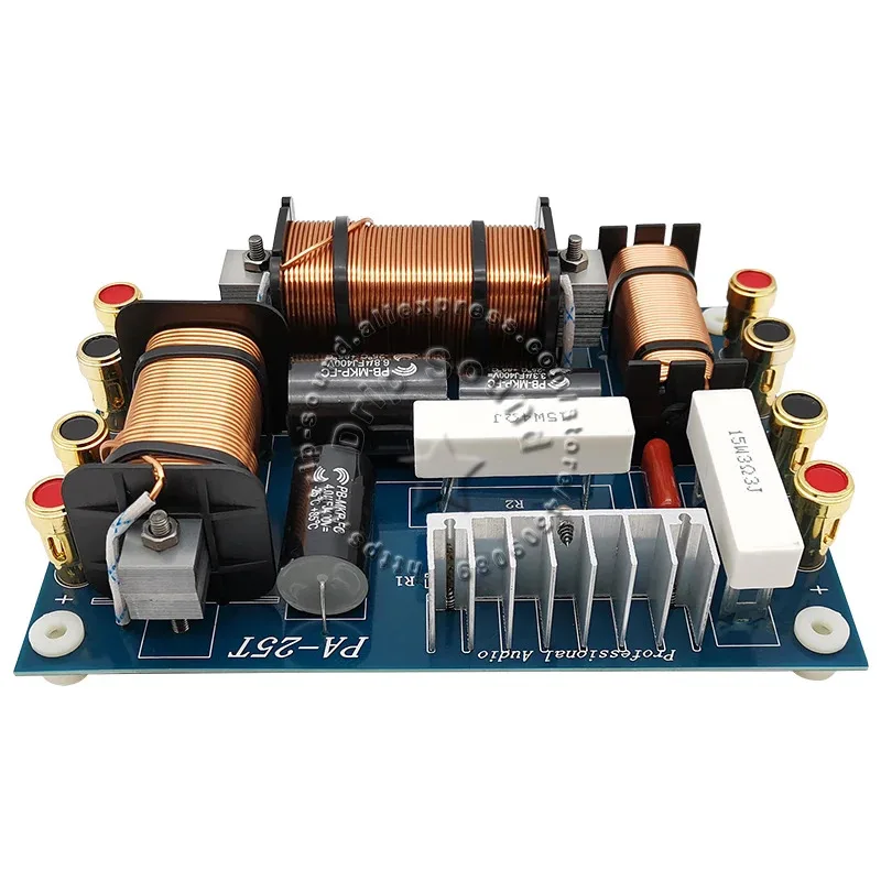 1PC 800W 2-Way HiFi Crossover, Dual Woofer & Tweeter Frequency Divider, 3-Unit Car/Home Audio Speaker Filter