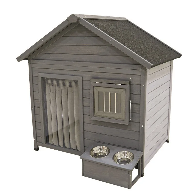 

Four Seasons Universal Wooden Kennel Rainproof Outdoor House Cage Dog House Type Kennel Warm Large