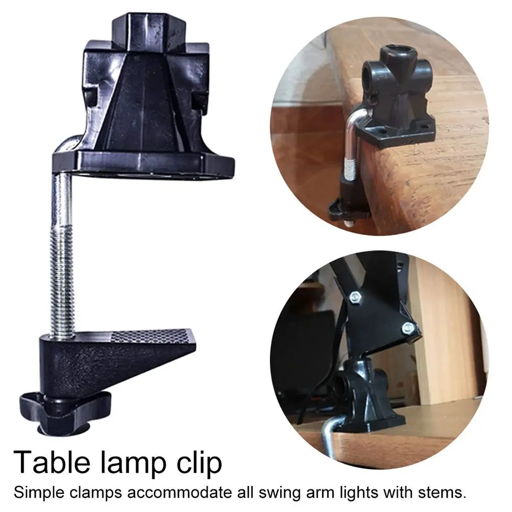 DIY Fixed For Mic Stand LED Hardware Lighting Camera Flash Holder Desk Lamp Clip Bracket Clamp Light Holder