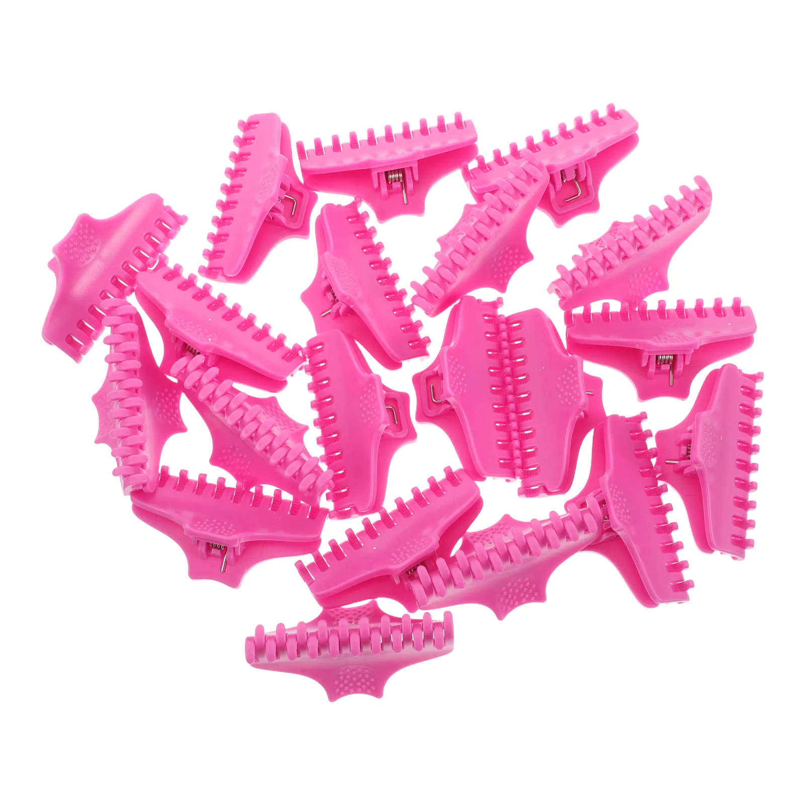 25個入り-バタフライ型ヘアクリップ-プラスチック製-セクション分けクリップ-スタイリング用-ルートリフト用-カールスタイリング用-ヘアサロン用品
