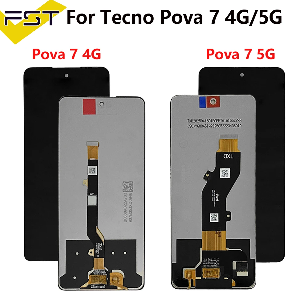 LCD For Tecno Pova 7 5G LJ7 LCD Display Screen+Touch Screen Panel Digitizer Assembly For Tecno Pova7 4G LJ6 Display