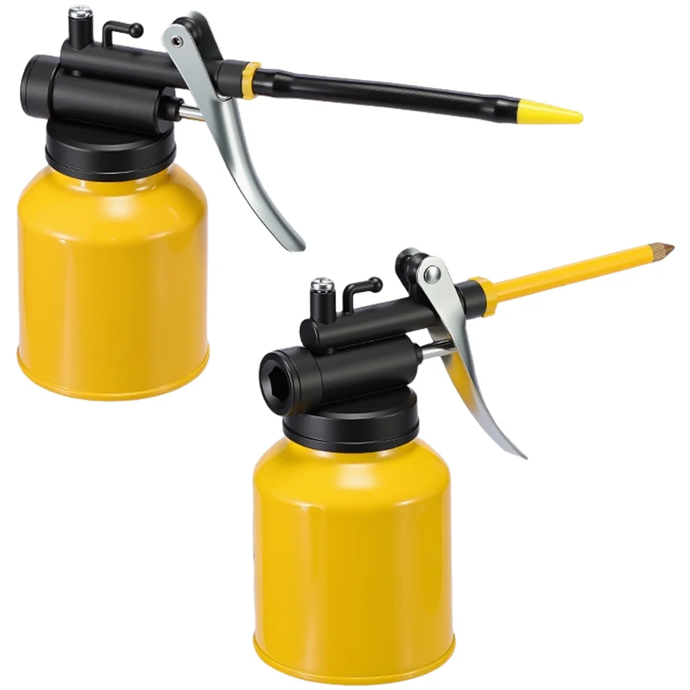 Car Oil Can Lubrication Metal High Pressure Pump Greaseguns Car Oil Pot Bottle Extended Sprinkler Oil Pump Home Injector Can