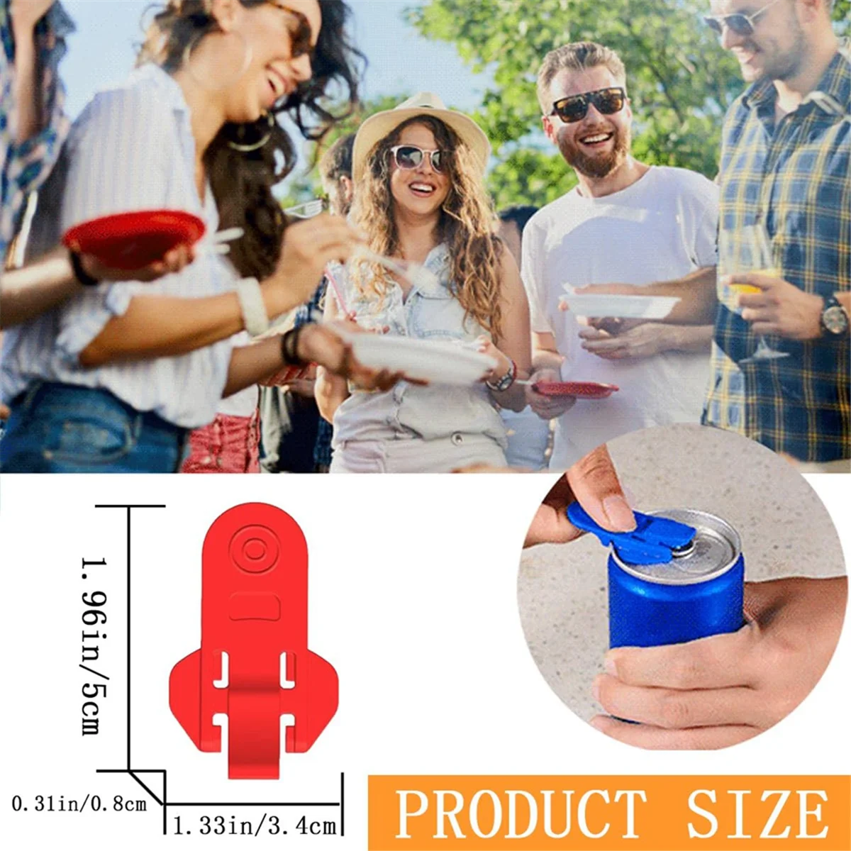 24 PCS Manual Easy Can Opener Colorful Drink Can Protector Cap Leakproof Soda Top Ring Opener Tool for Cokes Beer Tab