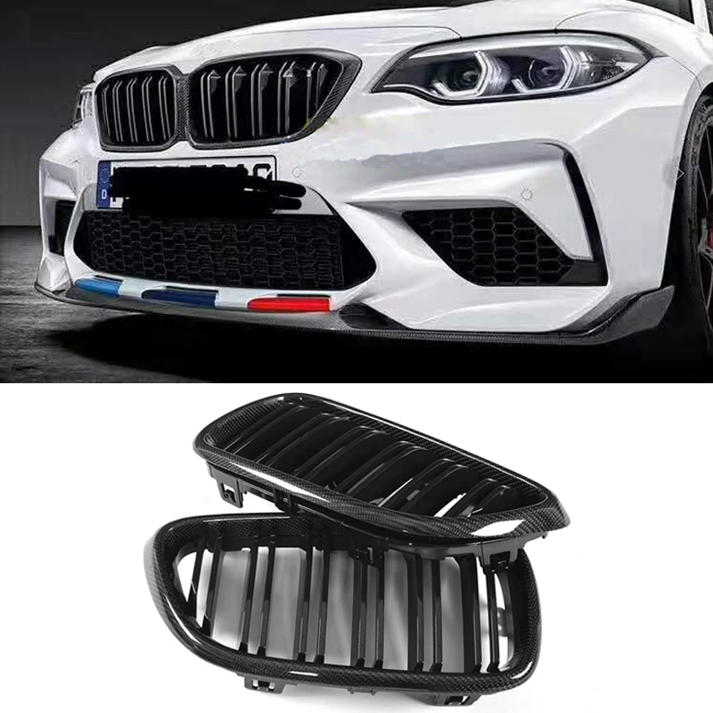 M2 F22 Carbon Fiber Front Bumper Racing Grille Replacement for BMW 2 series F22 F23 F87 M2 220i 228i M235i M240i 2014-2019