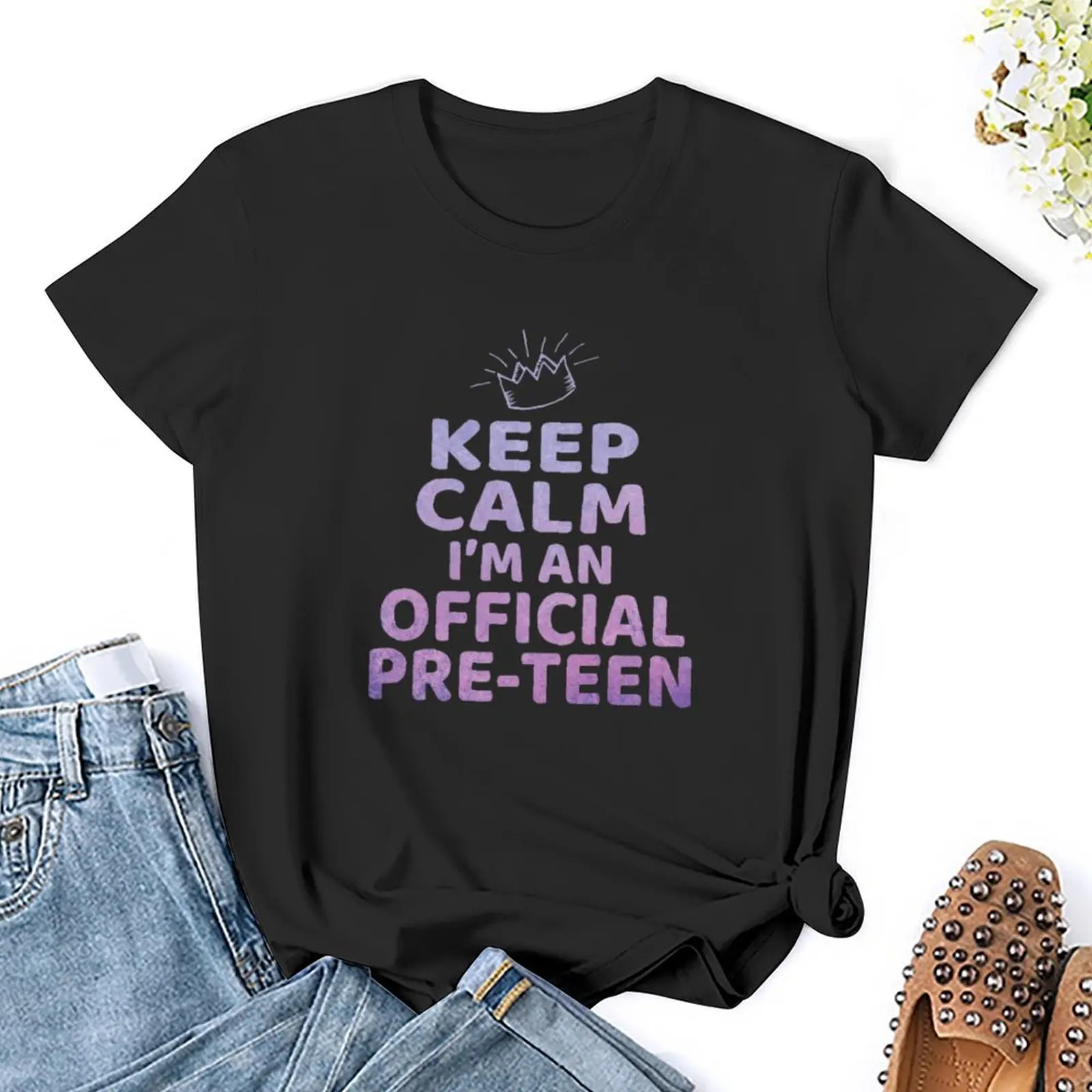 Bleiben Sie ruhig Ich bin ein offizieller preteen 12. Geburtstag 12 Jahre altes Design T-Shirt Tops Animal Print Shirt für Mädchen T-Shirt für Frauen