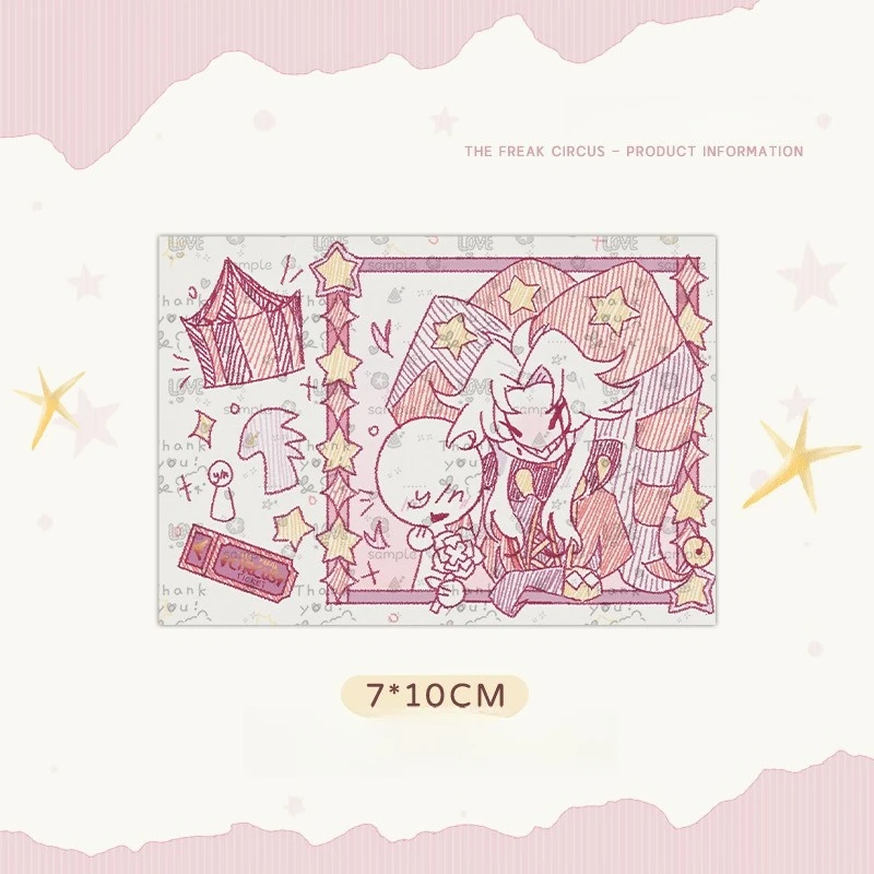 Game Graffiti Pearl Polaroid Small Cards The Circus Pierrot Harlequin Peripheral Figure Invitation Card Collection 7*10CM