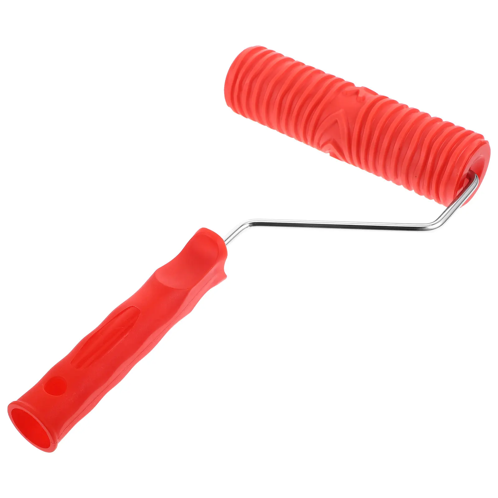 

Silicon Diatom Mud Roller Straight Grain Pattern Wall Decoration Tool Plastic Handle Multi-Layer Coating Painting