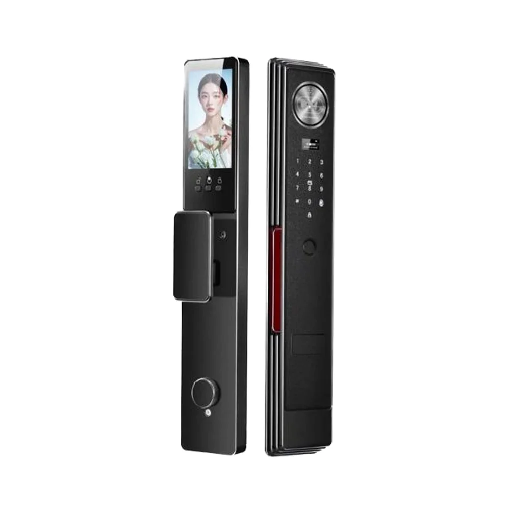 Outdoor Waterproof Aluminum Alloy Electronic Security Lock Digital Smart Door Lock Fingerprint Reader Camera Indoor/Outdoor Use