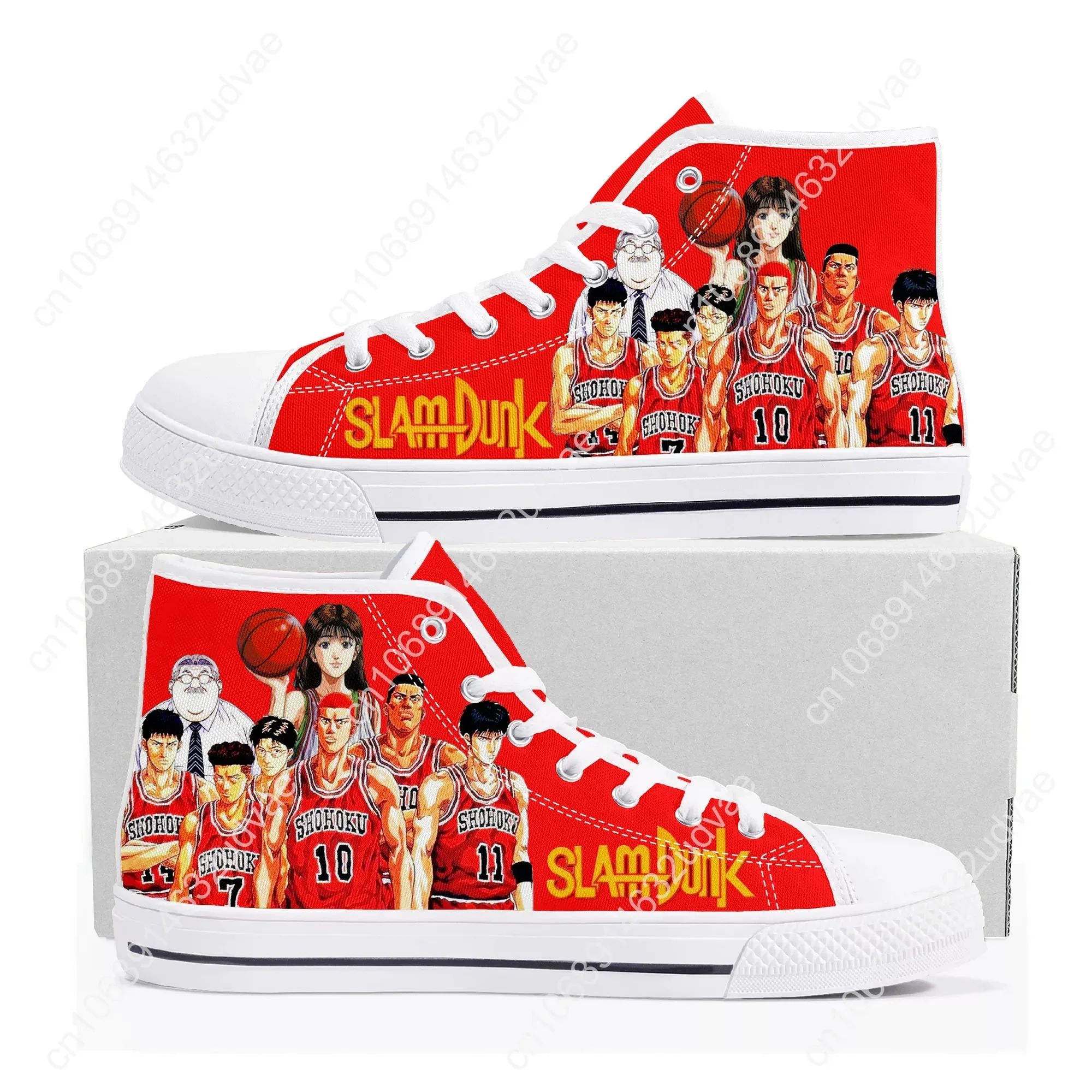 S-Sakuragi Hanamichi Slam D-Dunk High Top Sneaker High Quality Men Women Teenager Canvas Sneaker Casual Couple Shoes Custom Shoe