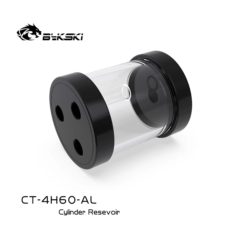 Bykski CT-4H60-AL 80/130/180/240mm 60mm Diametro Cilindro Raffreddato ad Acqua Serbatoio In Lega di Alluminio Del Liquido di Raffreddamento + Serbatoio Acrilico G1/4