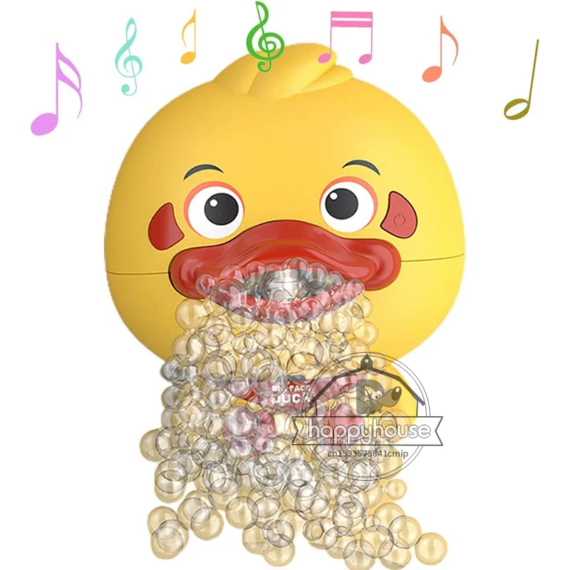 Baby Bath Toys Bubble Machine Duck Crabs Frog Music Kids Bath Toy Bathtub Automatic Bubble Maker Baby Bathroom Toy for Children