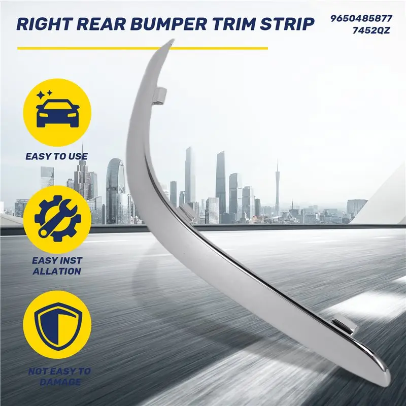 Left Rear Bumper Trim Strip For Xsara Picasso Car Decorative Accessories 9650485877 7452QZ 7452RA 9650480777