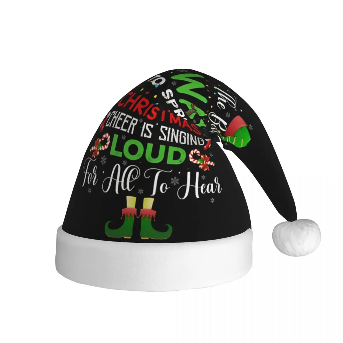 Elf Christmas The Best Way To Spread Christmas Hats for Adult Men Women Santa Hat Cap Xmas Decoration Headdress