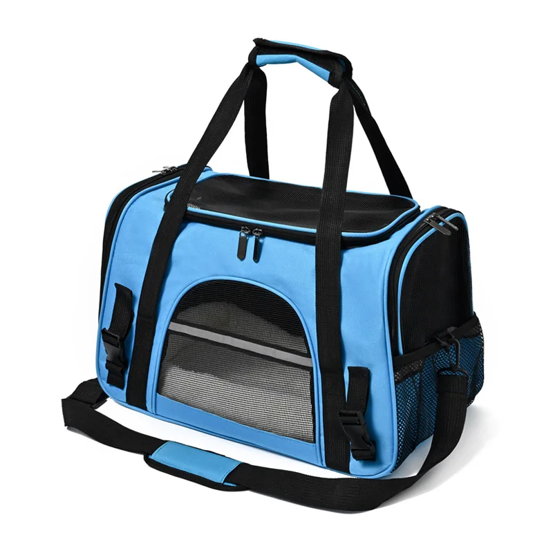 Portable Go Out Pet Handbag Simple Shoulder Straddle Pet Carrier Foldable Breathable Transparent Cat and Dog Bag cat cage