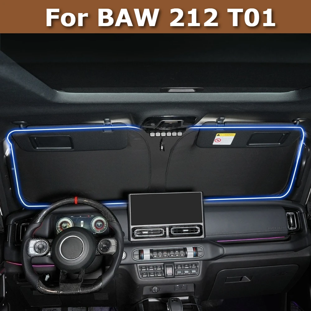 For BAIC BAW 212 T01 EMC 212 2025 2026 Window Sun Shade Double-Layer Blockout Car Sun Visor Heat Insulation Privacy Protection