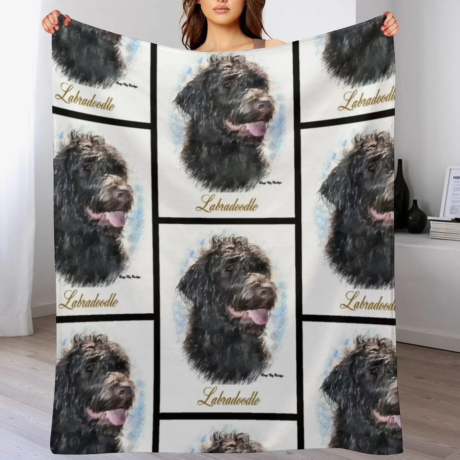 

Labradoodle Lovers Art Gifts Throw Blanket Soft Beds Decorative Throw Soft Multi-Purpose Blankets