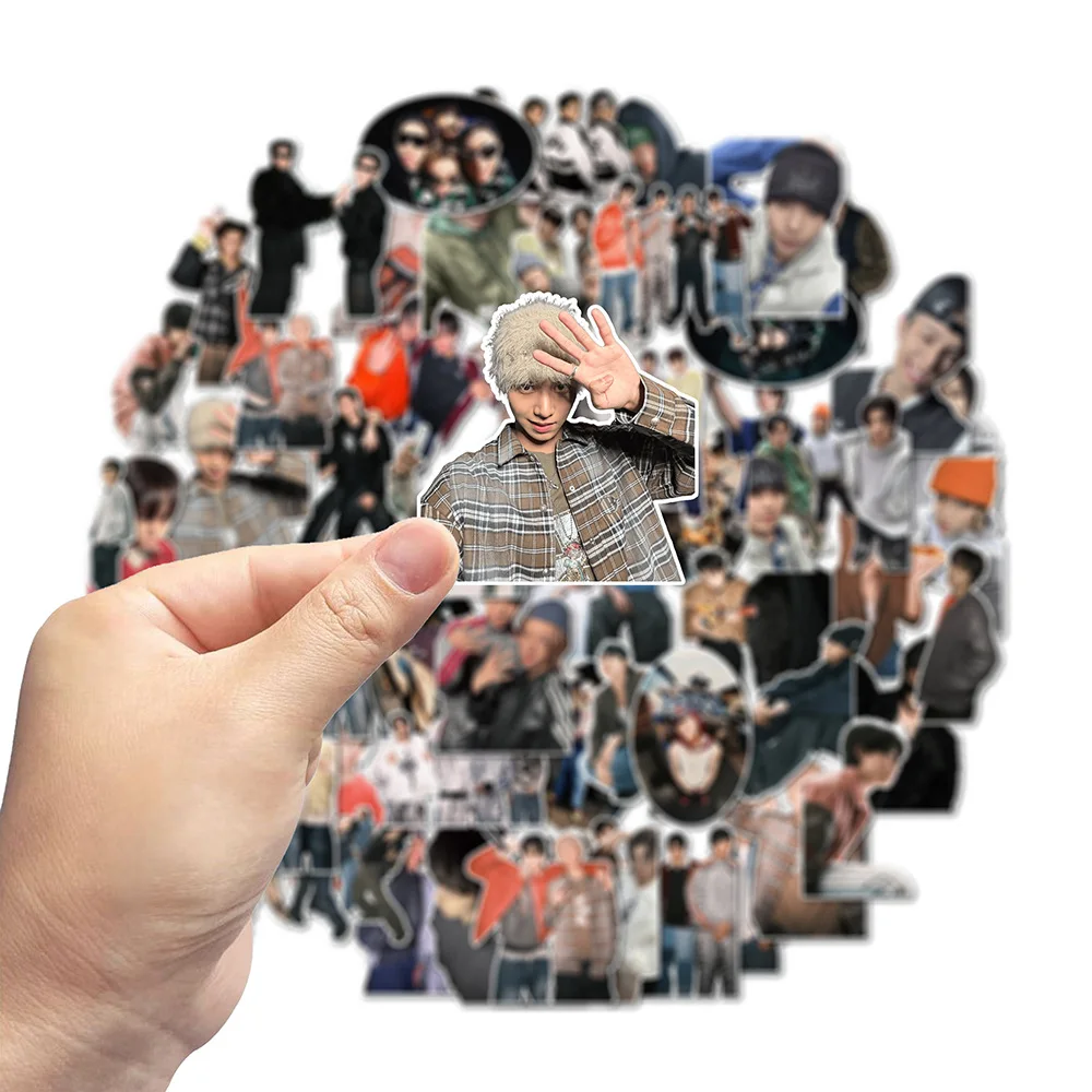 

55PCS KPOP New boy band LNGSHOT Louis Ohyul Ryul Woojin Photo stickers Phone Case fan support Decorative Decals SHOT CALLERS