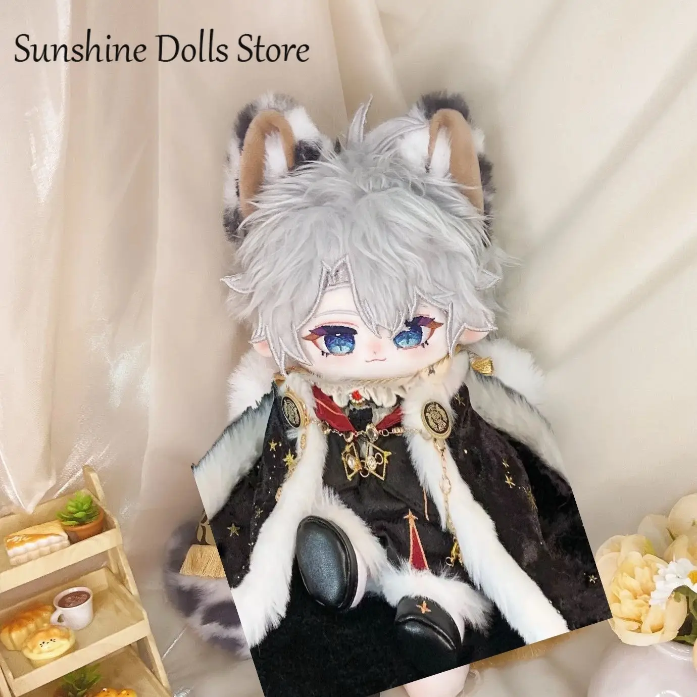 

Honkai：Star Rail Phainon Game Plush Doll Body Dress Up Clothes Plushies Leopard Animal Ear Tail Stuffed Toys Figures Gift 20cm