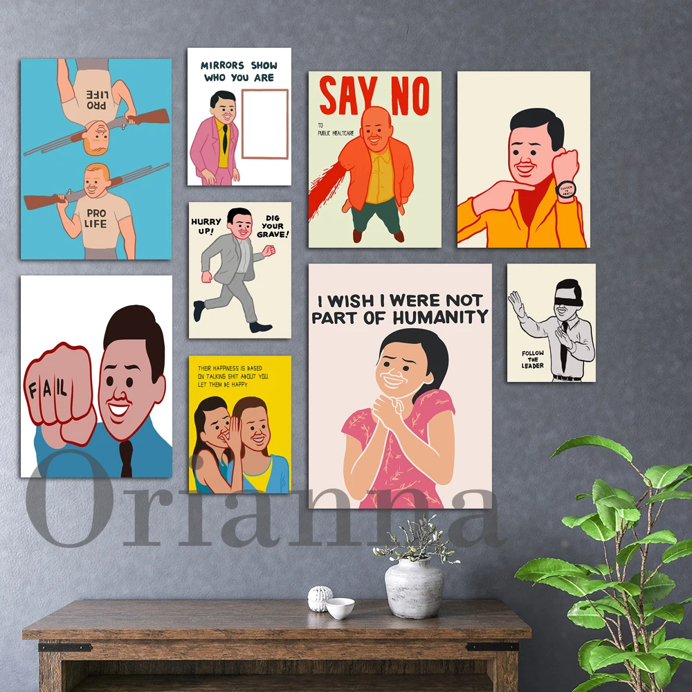 

Spain Humor Painter Joan Cornella Print Poster Pop Funny Irony Contemporary Art Quote Wall Art Canvas Painting Home Decor Gift