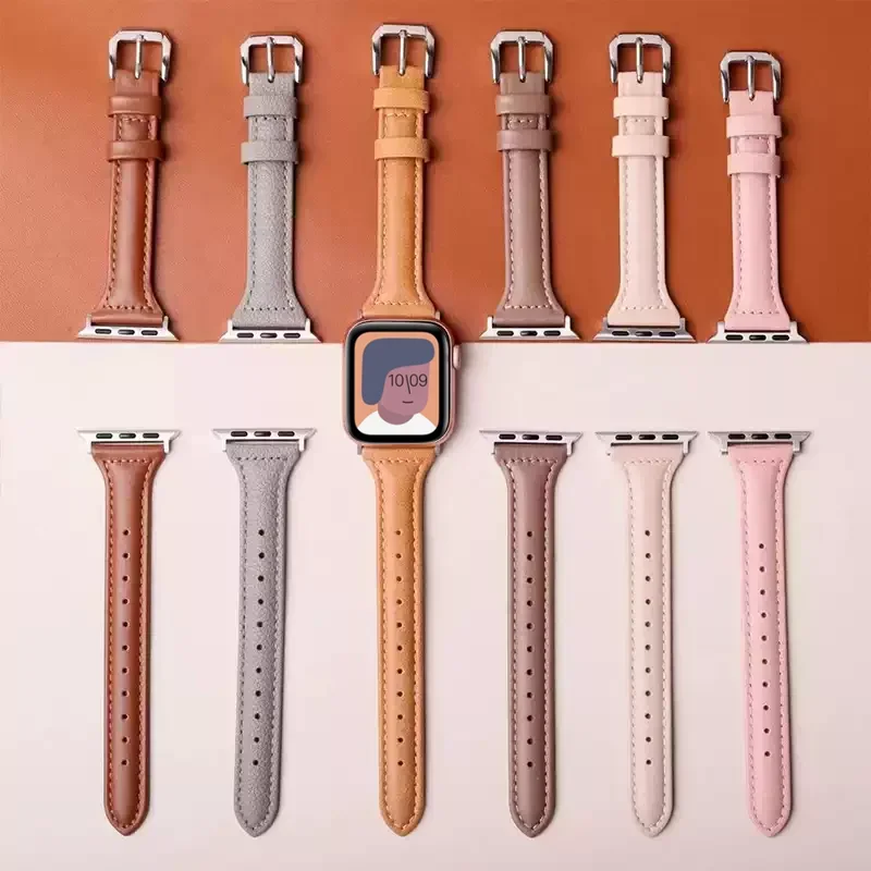 Durable Hourglass PU Watch Band Pin Buckle For Apple Watch Series 11 10 9 8 7 6 5 SE Ultra Fits 49-38mm Sweatproof Sport Unisex
