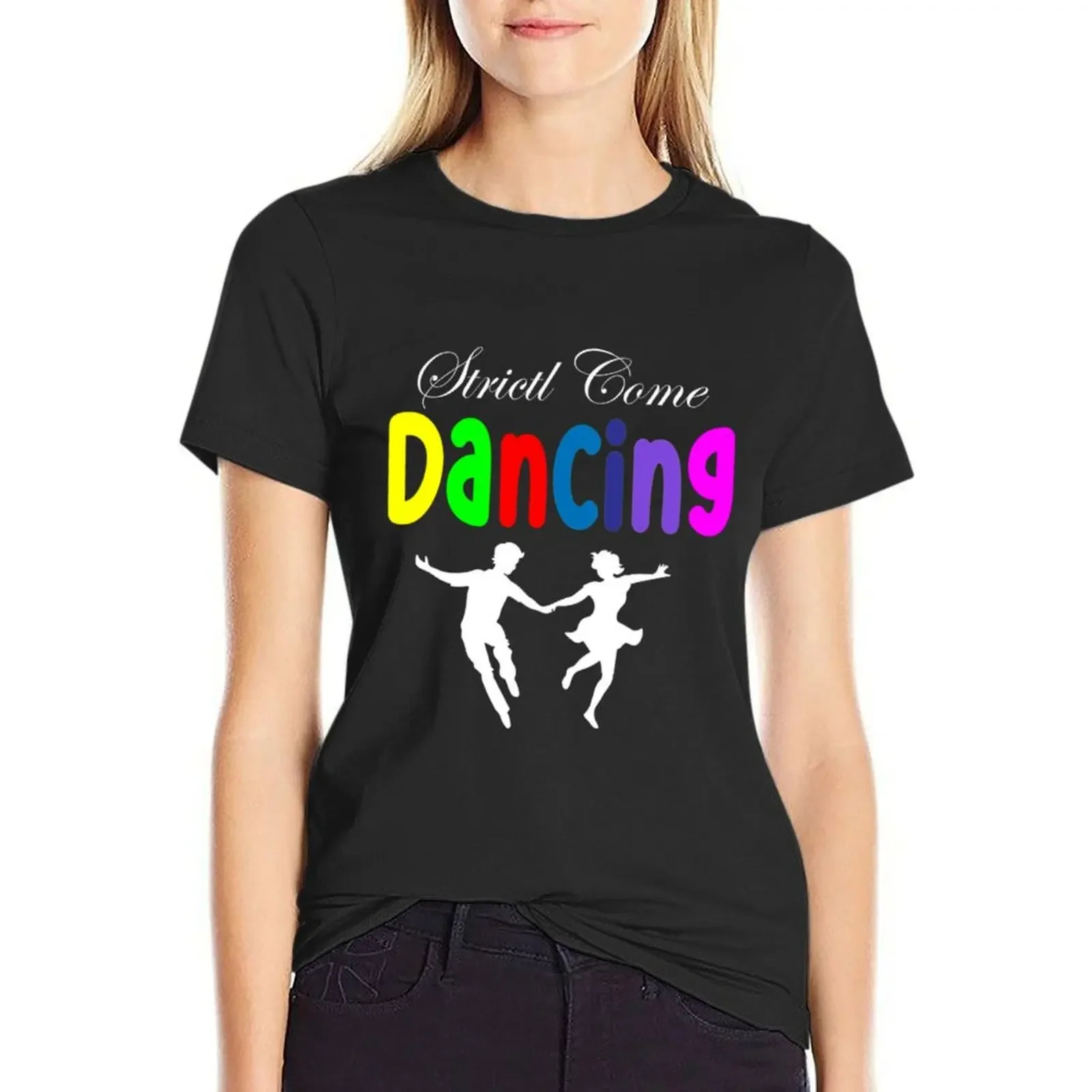 

Keep Dancing Quote T-shirt Female clothing animal print shirt for girls black t shirts for Women