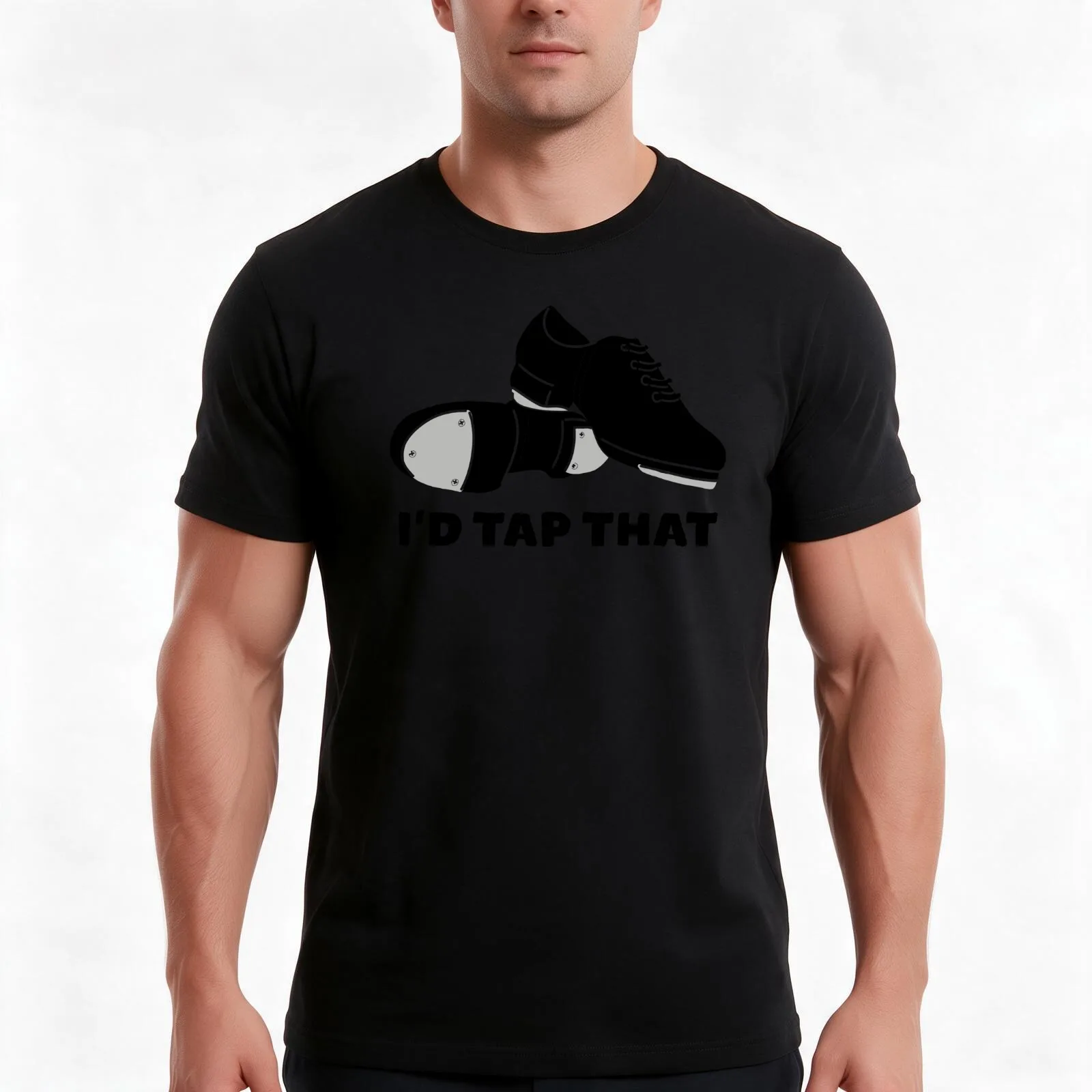 I'd Tap That Tap Dance Shoes for Dancers T-Shirt, Summer Casual Cotton Tee, Oversized Streetwear Tops, Vintage Graphic Print