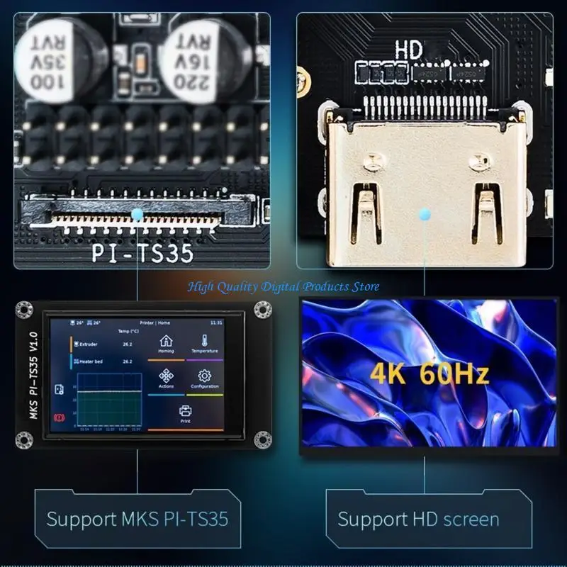 

U2JE MKS SKIPR Klipper Integrated Board Quad-core 64bit- Main Board PI-TS35 Screen