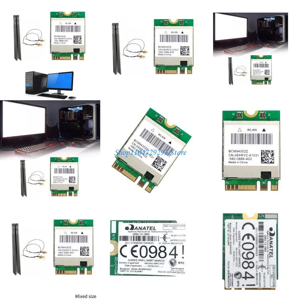 

Беспроводная карта Y2GD BCM94352Z NGFF BT4.0 2,4G + 5Ghz 802.11ac WIFI адаптер 1200M Поддержка Handoff Airdrop