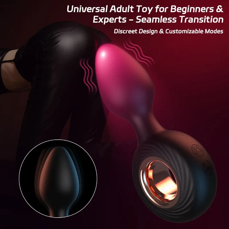 Wireless Vibrating Swing Penetration Anal Butt Plug Vibrator with Remote Control Prostate Massager Sex Toys for Men Women Couple
