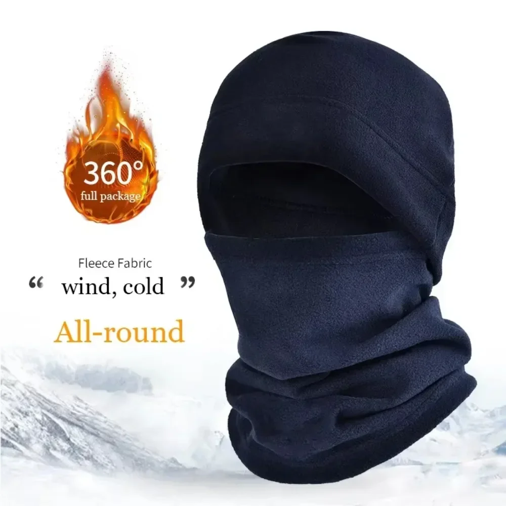 Face Mask Winter Polar Coral Fleece Balaclava Men Neck Warmer Beanies Thermal Head Cover Tactical Cycling Scarf Sewing Warm Caps