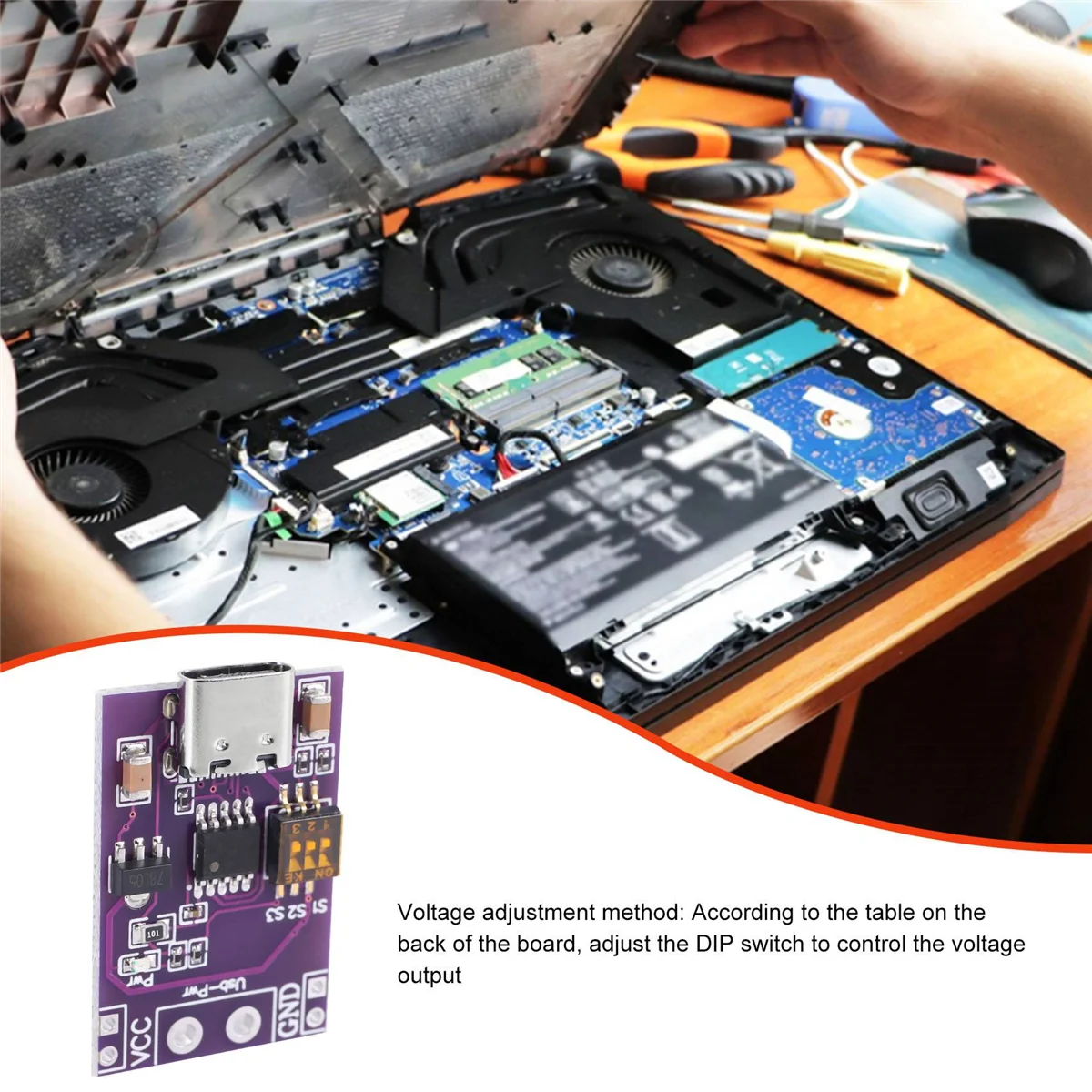 A20M Type-C QC AFC PD2.0 PD3.0 إلى تيار مستمر محاكاة ساخرة شحن سريع الزناد الكاشف USB-PD دفتر إمدادات الطاقة تغيير لوحة تركيبية