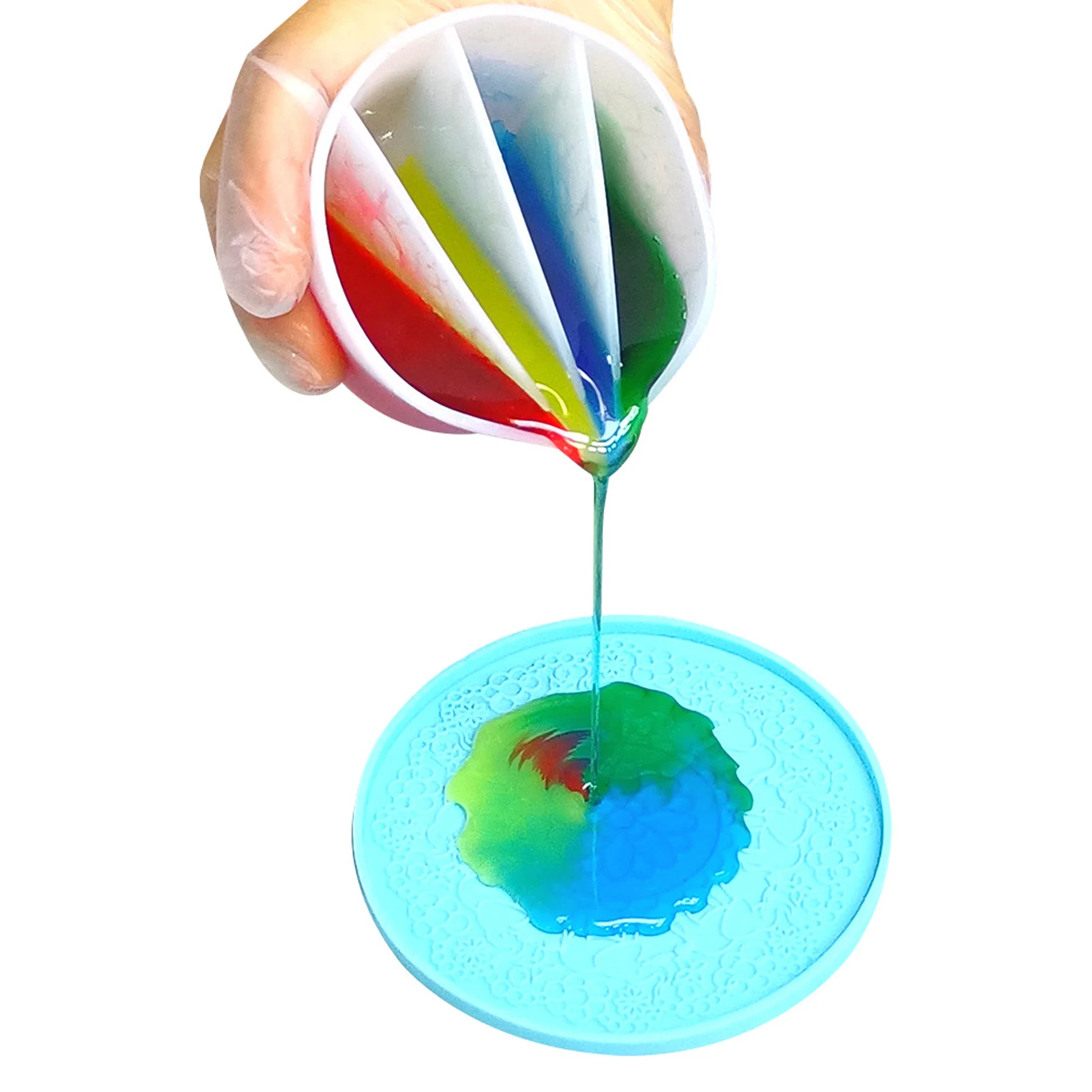Resin Art Pouring - Силиконовые стаканы для смешивания с разделителями