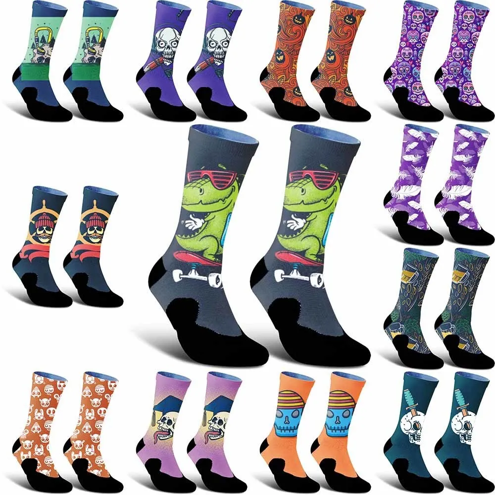 Велосипедная-мода-необходимое-Носки-для-верховой-езды-скелетом-дино-скейтборд-и-многое-другое-Глаз-ловля-каждый-шаг