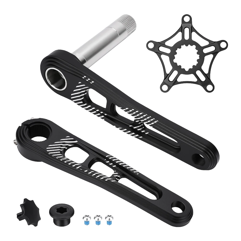 Aluminum For Crankset with 130BCD for Dahon Folding Bicycles 170mm For Crank 24mm Outer Diameter Chromoly Axle 602g Weight