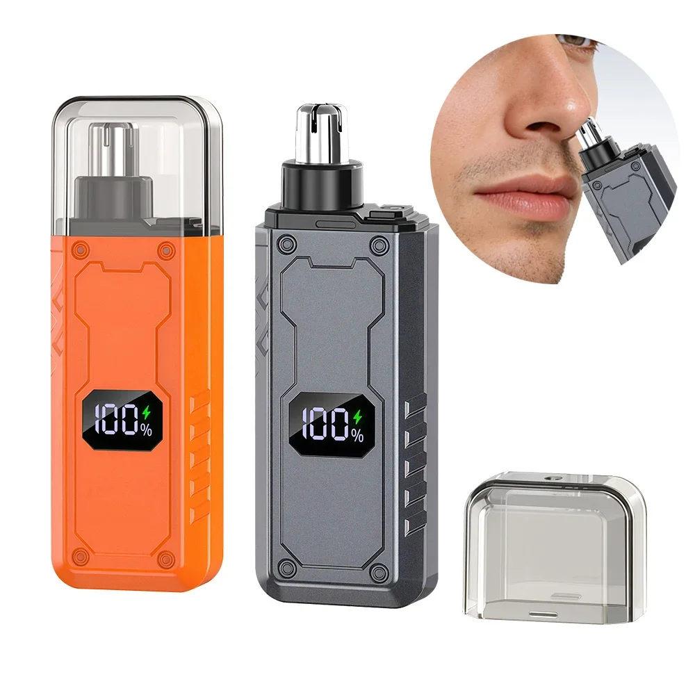 Portable Nose Hair Trimmer Electric Nose Hair Clipper Rechargeable Automatic Shaving Nose Eyebrow Ear Painless Hair Remover
