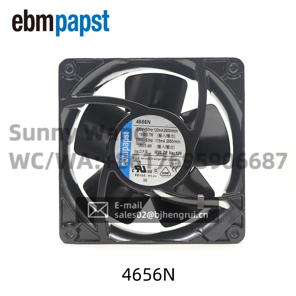 ebmpapst 4656N 12038 230V AC 120x120x38mm 12cm Wind Power Industrial Electrical Wind Circle Cabinet Oven Axial Cooling Fan