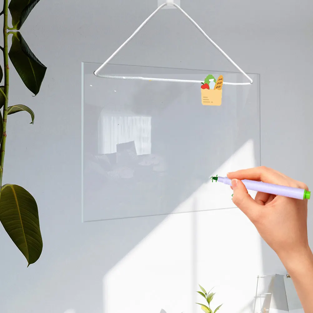 Trocken abwischbare Tafel, klares Acryl, hohe Transparenz, wandmontierbar, Heimbüro, Schreibtafeln, Kindermarker, kleine Größe