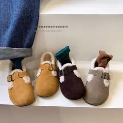 Sapatos de pelúcia para meninos e meninas, botas de algodão quente, sapatos engroçados, sapatos infantis, inverno, moda, 2023