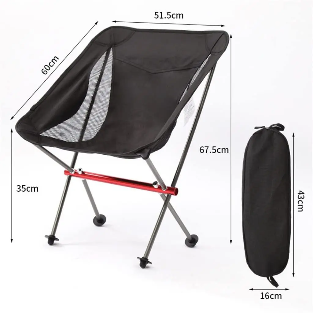 Portable Lightweight Heavy Duty Folding Outdoor Picnic Beach Travel Fishing Camping Chair Stool Backpacking Chairs Durable Chair