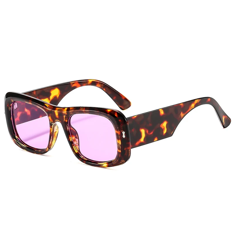 SO&EI جديد كاندي اللون مربع النظارات الشمسية النساء الرجعية المسامير ظلال UV400 تتجه الرجال نظارات شمسية