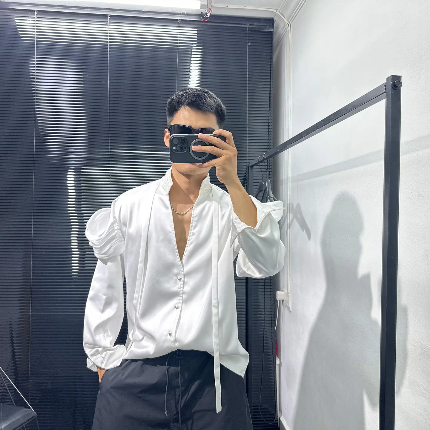 Dark Design Avant-Garde Simple Casual Shirt Men and Women Autumn Loose Retro Idle Style All-Matching