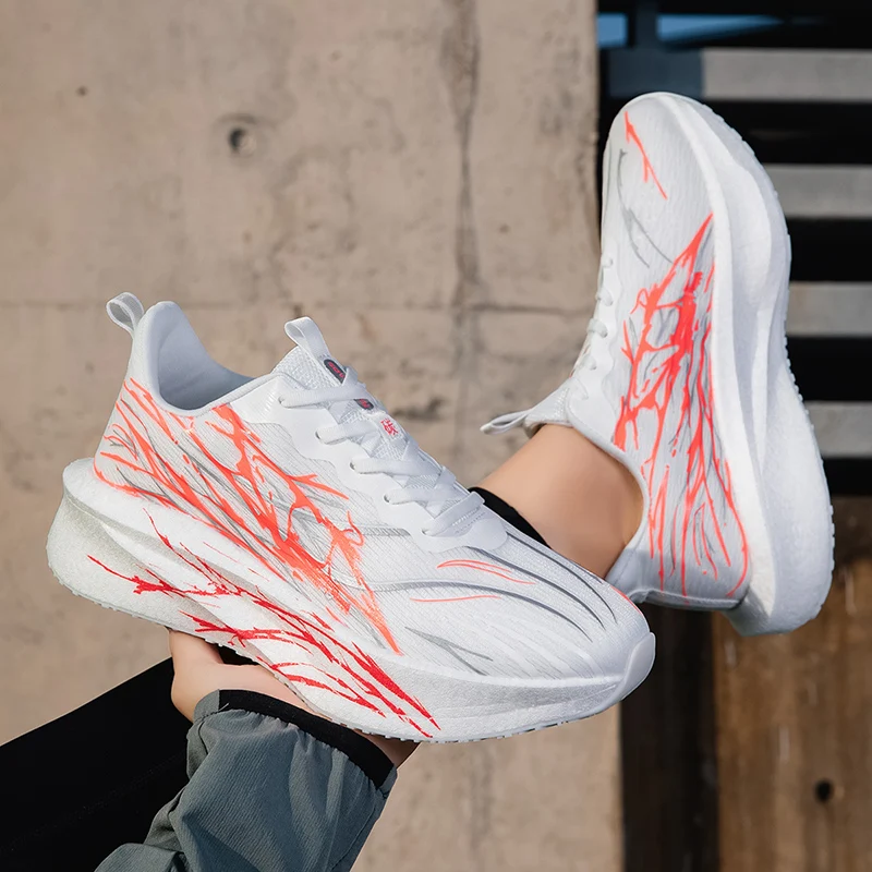 

Running Shoes Men Air Mesh Anti-slip Wear-resistant Sport Shoes Men Low-top Lightweight Breathable Flat Bottom Casual Shoes Men