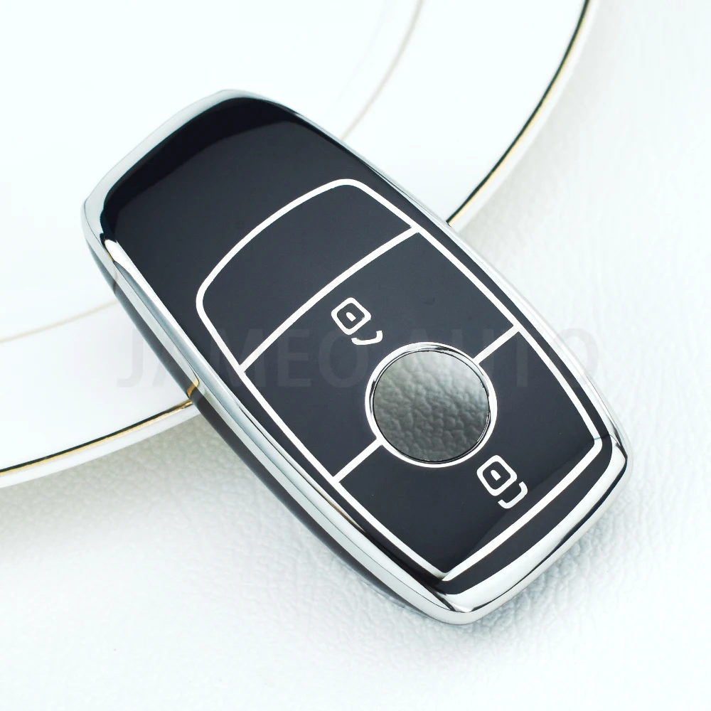 2 3 4 أزرار حافظة مفاتيح السيارة من البولي يوريثان لمرسيدس بنز A-B-C-M-CLA-CLS-E-G-GLB-GLC-GLE-R-SL الفئة AMG EQS EQC GLA W204 W211