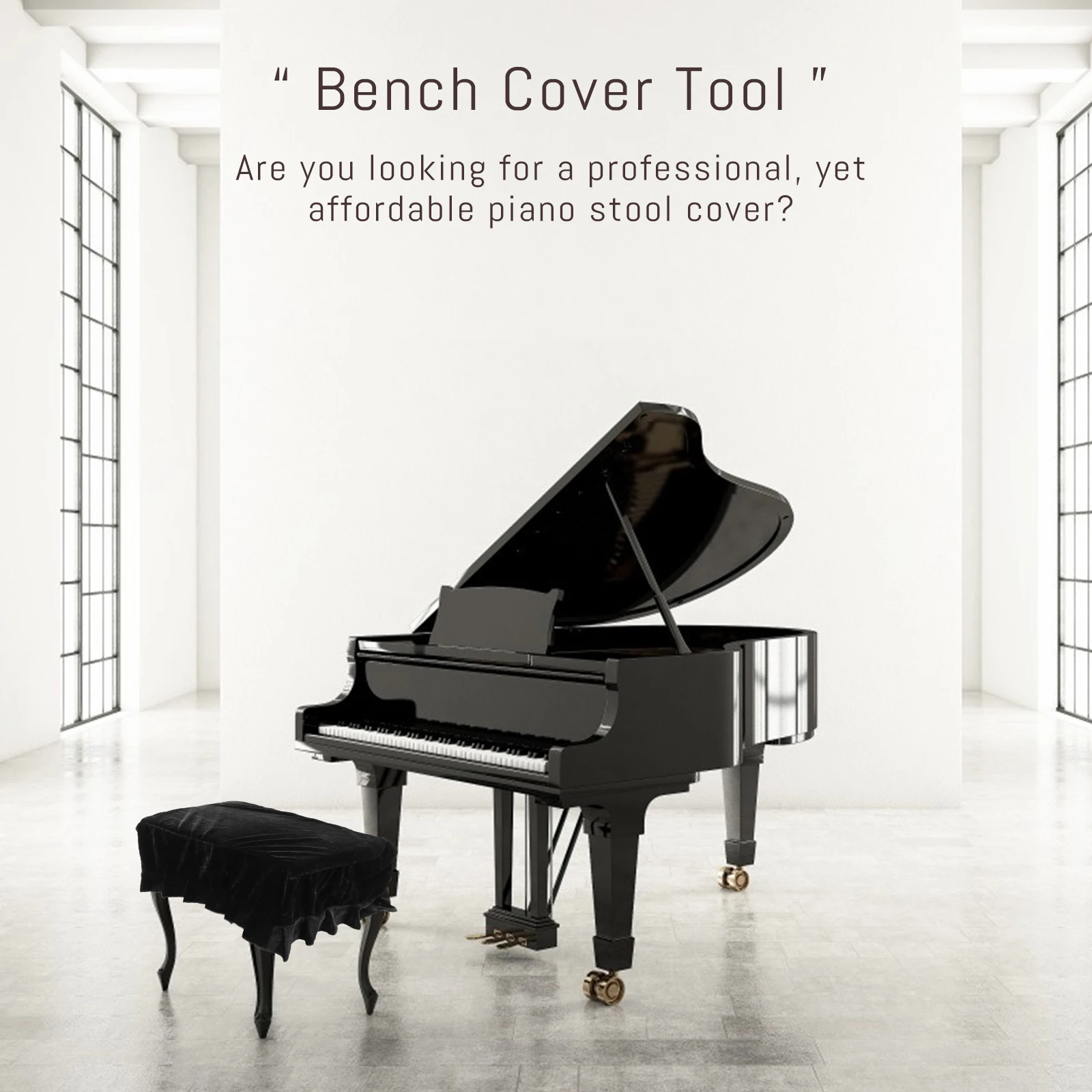 

Piano Stool Cover Decoration Protector Shop Home Common Accessories