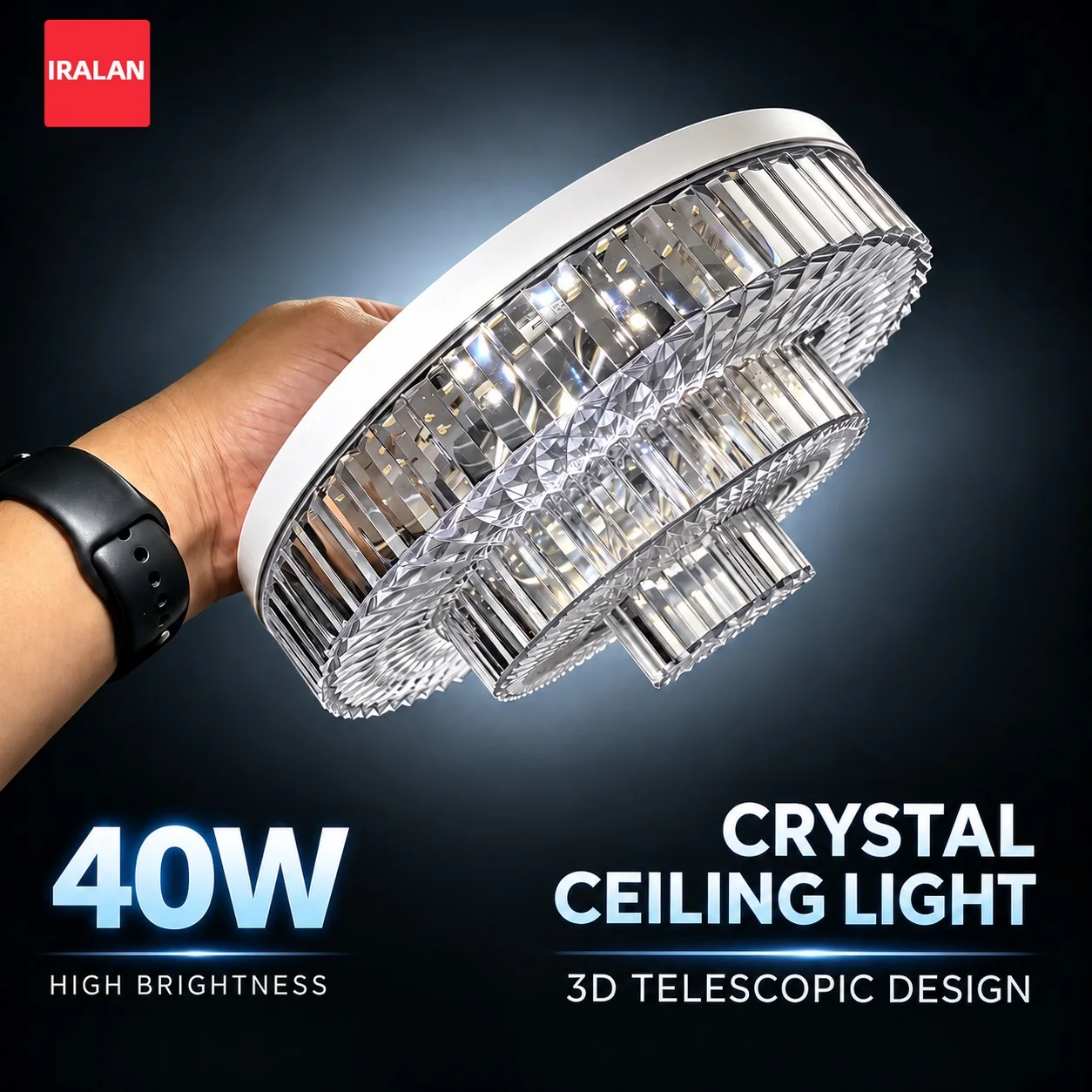 LED Crystal Ceiling Light Home Bedroom Children's Room Decoration Light New Small Tri Color Lights Chandelier Ceiling Lamp