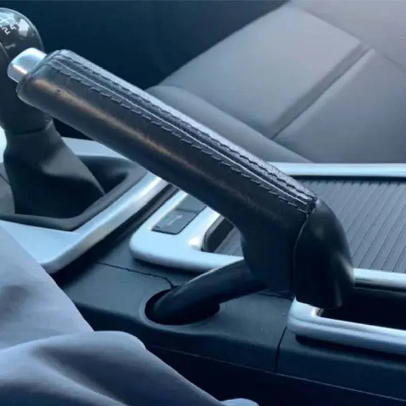 1 قطعة سيارة فرملة اليد مقبض رافعة كاب 31329236 فولفو S40 V50 2004-2012 C30 C70 2006-2013 سيارة فرملة اليد غطاء جانبي جزء السيارة #6