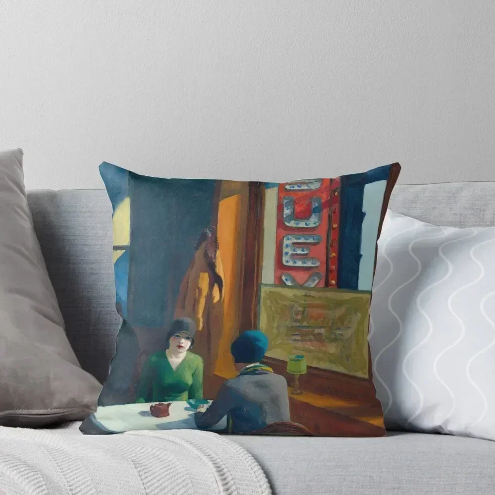 

Edward Hopper - Chop Suey Throw Pillow christmas cushions covers Pillowcases Bed Cushions pillow